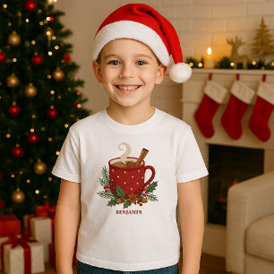  Rustic embroidery  Christmas cocoa with Cinnamon Tri-Blend Shirt