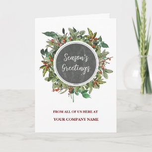 Rustic Employee Christmas Holiday Card