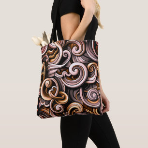 Rustic Energy Swirls Tote Bag