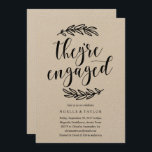 Rustic Engagement Party Dinner Invitation<br><div class="desc">This rustic engagement party dinner wedding invitation design features hand drawn country laurels with a fun calligraphy font.</div>
