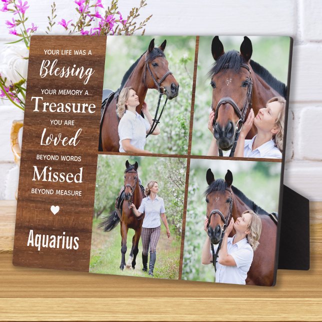 Rustic Equestrian Keepsake Horse Memorial Plaque (Creator Uploaded)