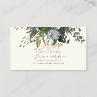 Rustic Eucalyptus, Blue Gum Website RSVP Business Card