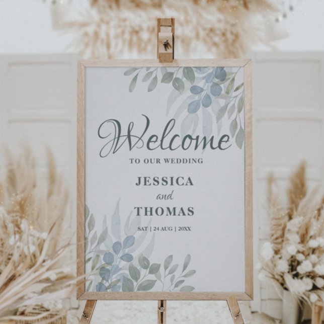 Rustic Eucalyptus Foliage Wedding Welcome  Poster (Creator Uploaded)