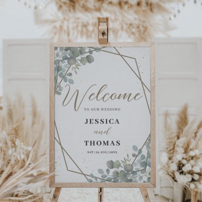 Rustic Eucalyptus Foliage Wedding Welcome Poster (Creator Uploaded)