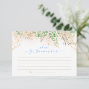 Rustic Eucalyptus Garland Baby Shower Balloon Enc Enclosure Card