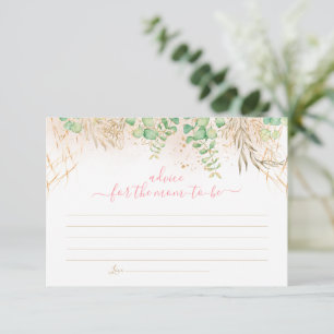 Rustic Eucalyptus Garland Baby Shower Balloon Enc Enclosure Card