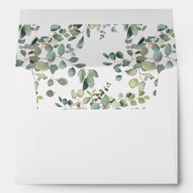 Rustic Eucalyptus Greenery Duo 2 Envelope (Back (Bottom))