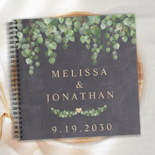 Rustic Eucalyptus Greenery Gold Budget Wedding Notebook