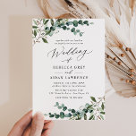 Rustic Eucalyptus Greenery Wedding Invitation<br><div class="desc">This elegant Rustic Greenery collection features mixed watercolor greenery botanicals,  modern calligraphy script paired with a classy serif font in black and a custom monogram on the back. Matching items available.</div>
