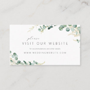 Rustic eucalyptus greenery wedding website Insert