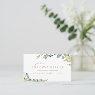 Rustic eucalyptus greenery wedding website Insert