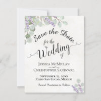 Rustic Eucalyptus & Lavender Elegant White Wedding