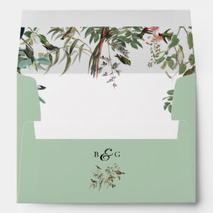 Rustic Eucalyptus Leaves 5x7 Wedding Invitation Envelope