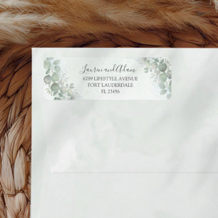 Rustic Eucalyptus Sage Green Address Label
