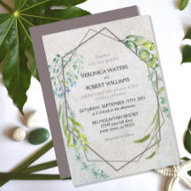 Rustic Eucalyptus Watercolor Greenery Wedding