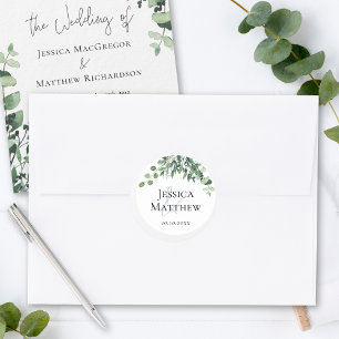 Rustic Eucalyptus Wedding Stickers