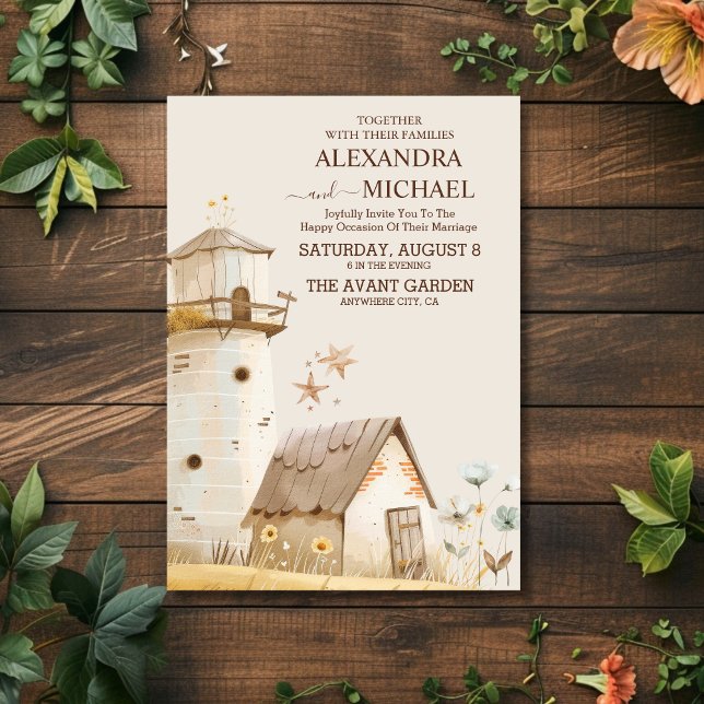 Rustic Evergreen Fields Barn Wedding Invitation (Creator Uploaded)
