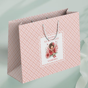 Rustic Fairy Girl Blush Floral Birthday Gift Bags
