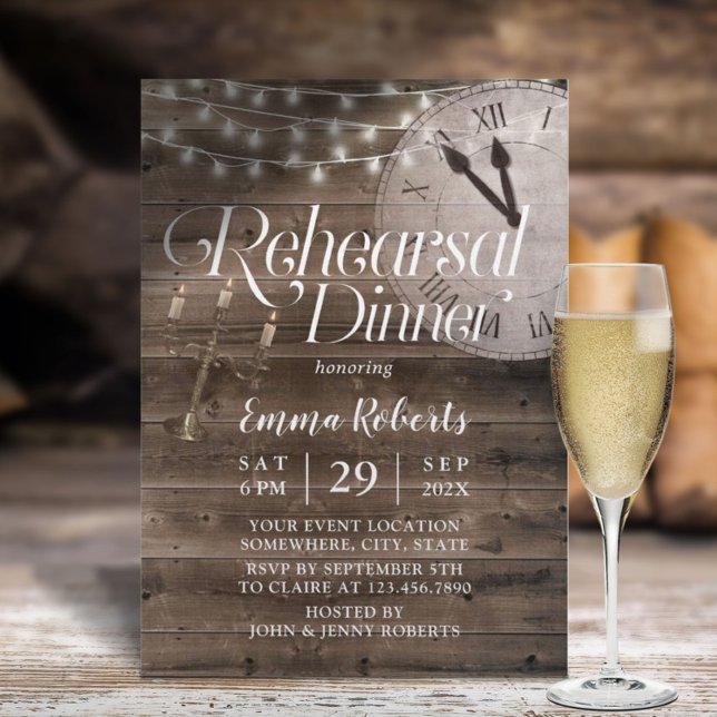 Rustic Fairy Tale Wedding Barn Rehearsal Dinner Invitation (Creator Uploaded)