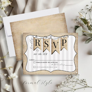Rustic Faith Hope Love Christian Wedding RSVP Card