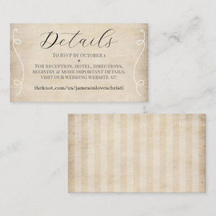 Rustic Faith Hope Love Christian Wedding Website Enclosure Card