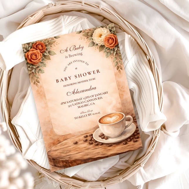 Rustic Fall A Baby Is Brewing Invitation (Creator Uploaded)