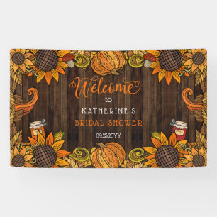 Rustic Fall Autumn Bridal Shower Welcome Banner