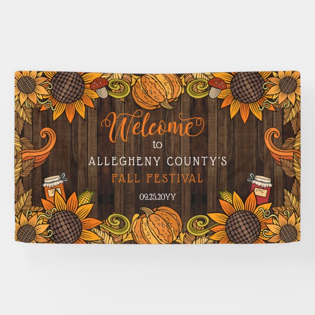 Rustic Fall | Autumn Festival Welcome Banner (Horizontal)