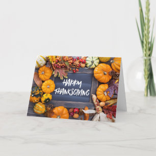 Rustic Fall Autumn Harvest Thanksgiving Card