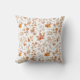 Rustic Fall Autumn Leaves Throw Pillow Home Decor