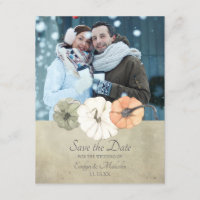 Rustic Fall Autumn Photo Wedding Save the Date