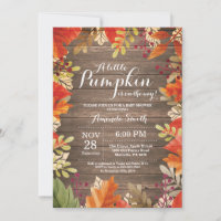 Rustic Fall Baby Shower Invitation