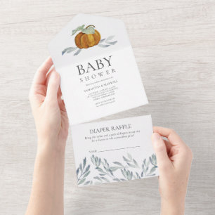 Rustic Fall Baby Shower Invitations