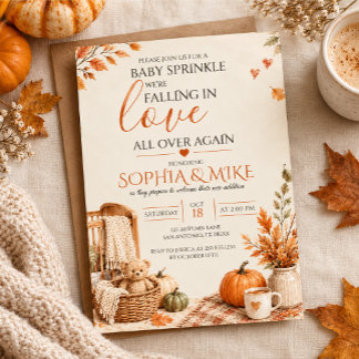 Rustic Fall Baby Sprinkle Invitation