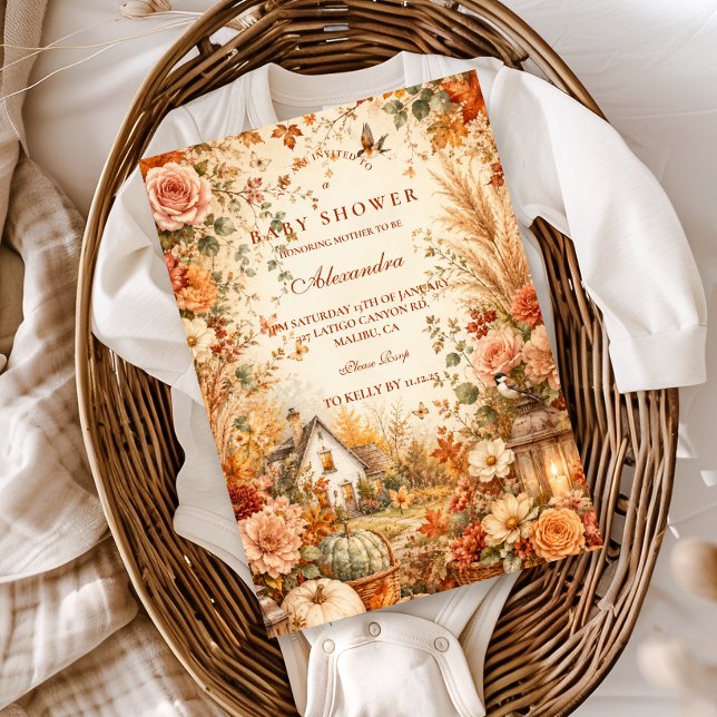 Rustic Fall Boho Baby Shower Invitation (Creator Uploaded)