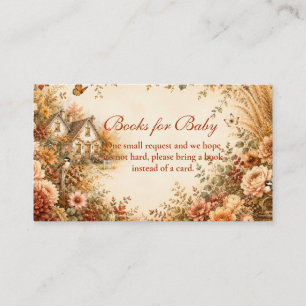 Rustic Fall Boho Books for Baby Enclosure Card