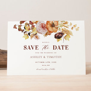 Rustic Fall Boho Wedding Save The Dates Invitation