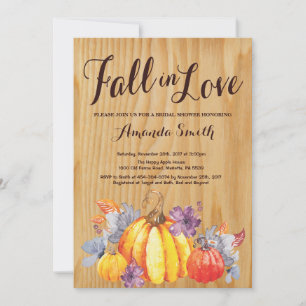Rustic Fall Bridal Shower invitation