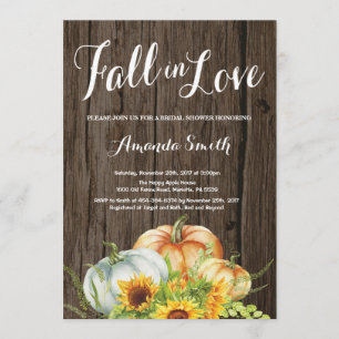Rustic Fall Bridal Shower invitation