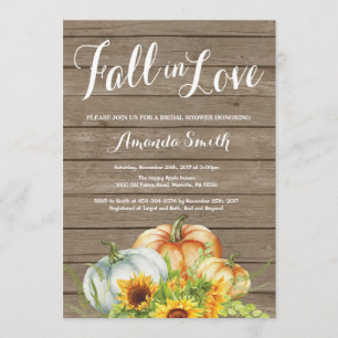 Rustic Fall Bridal Shower invitation