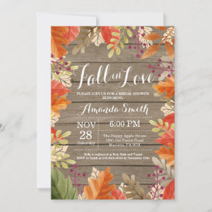 Rustic Fall Bridal Shower Invitation