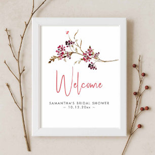 Rustic Fall Bridal Shower Themes Welcome Sign