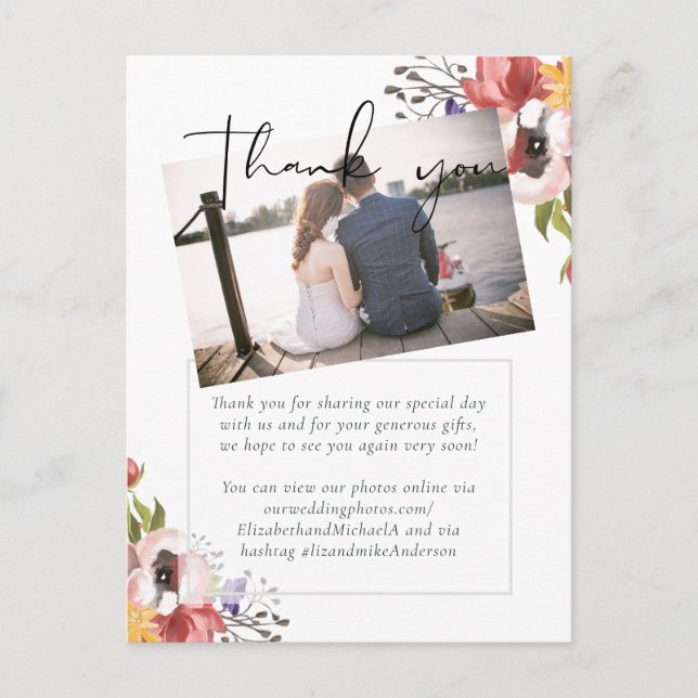 Rustic Fall Colours Wedding Collection - Budget Postcard (Front)