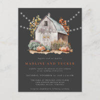 Rustic Fall Country Barn String Lights Wedding