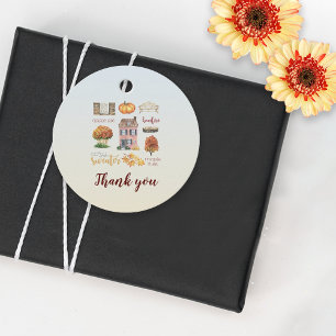 Rustic Fall Favourites Bachelorette Party Thank Yo Favour Tags