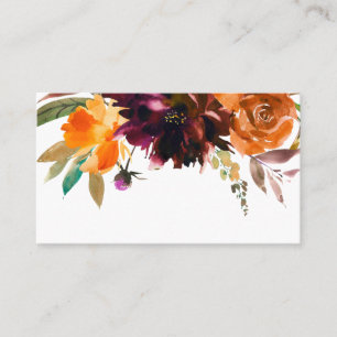 Rustic Fall Floral Elegant Wedding Place Card