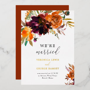 Rustic Fall Floral Elegant Wedding Reception
