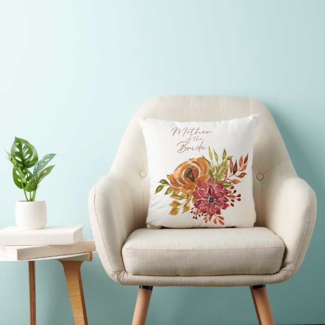 Rustic Fall Floral Mother of the Bride Wedding Cushion (Chair)
