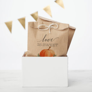 Rustic Fall Floral Pumpkin Favour Bags
