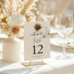 Rustic Fall Floral Table Number Card<br><div class="desc">Elegant Fall Floral Seating Table Number Card. The design continues on the back. To order the table number seating chart, simply customise each card with the table number and couple's names, then add them to your cart. This is designed to match perfectly with our wedding collection. Matching items in our...</div>